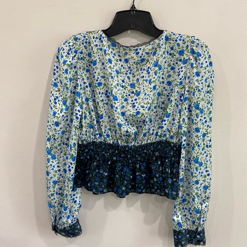 Zara | Cropped Floral Blouse - Picture 8 of 11